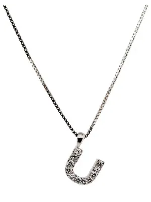 Orphelia® Women's Sterling Silver Chain with Pendant - Silver ALPHABET/U