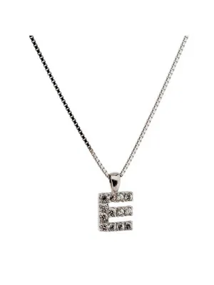 Orphelia® Women's Sterling Silver Chain with Pendant - Silver ALPHABET/E