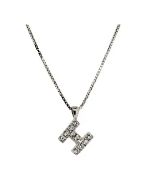 Orphelia® Women's Sterling Silver Chain with Pendant - Silver ALPHABET/H