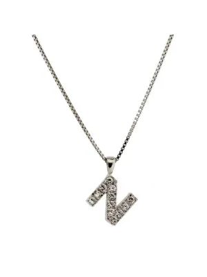 Orphelia® Women's Sterling Silver Chain with Pendant - Silver ALPHABET/N