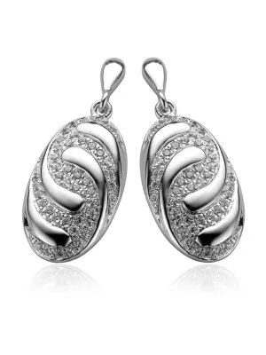 Orphelia® Women's Sterling Silver Drop Earrings - Silver EAR-2083
