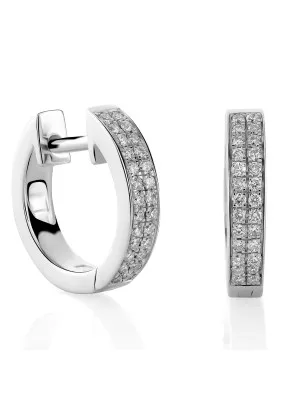 Orphelia Cecily White-gold 18k Hoop Earrings OD-5289 #1