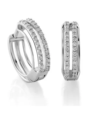 Orphelia Cecily White-gold 18k Hoop Earrings OD-5290 #1