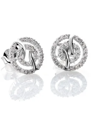 Orphelia Cordelia White-gold 18k Stud Earrings OD-5322 #1