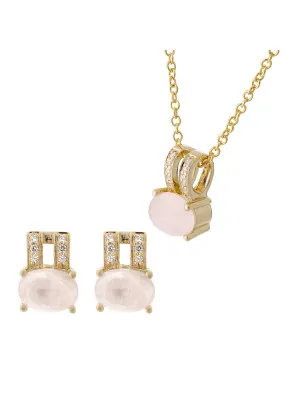 Orphelia Silver Set: Chain-pendant + Earrings SET-7122/G #1