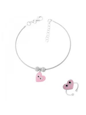 Child's Silver Set: Bracelet + Ring SET-7141 #1