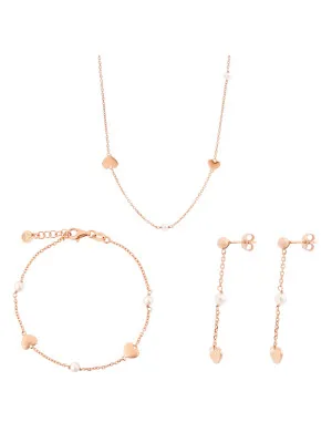 Orphelia Silver Set: Chain + Bracelet + Earrings SET-7378 #1