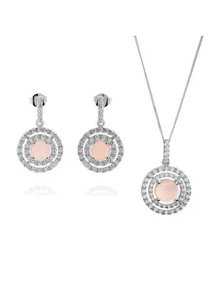 Silver Set: Chain-pendant + Earrings SET-7481/PC #1