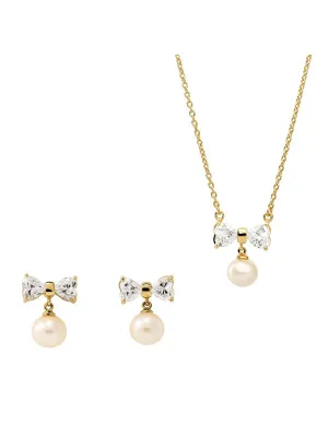 Sparkle Silver Set: Chain-pendant + Earrings SET-7512 #1