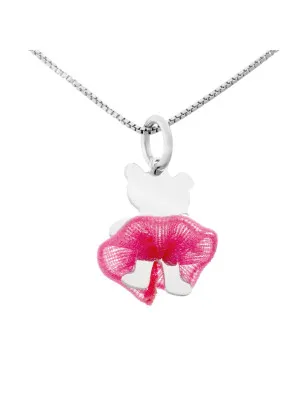 Bear Bow Silver Chain With Pendant ZH-7132 #1