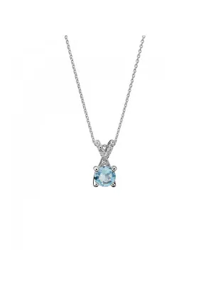 Orphelia Maya Silver Chain With Pendant ZH-7478/AQ #1