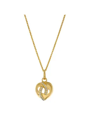 Orphelia® 'Amore' Women's Sterling Silver Pendant with Chain - Gold ZH-7577/G