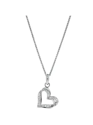 Orphelia® 'Cecilia' Women's Sterling Silver Pendant with Chain - Silver ZH-7584