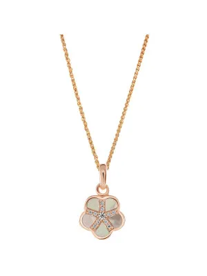 Orphelia® 'Daisy' Women's Sterling Silver Pendant with Chain - Rose ZH-7585/RG