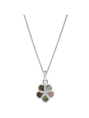 Orphelia® 'Daisy' Women's Sterling Silver Pendant with Chain - Silver ZH-7585