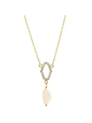 Orphelia® 'Normandy' Women's Sterling Silver Pendant with Chain - Gold ZK-7574/G