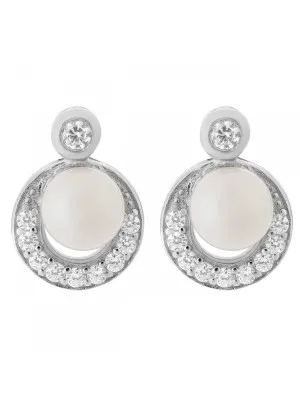 Orphelia Women's Silver Stud Earrings ZO-5183