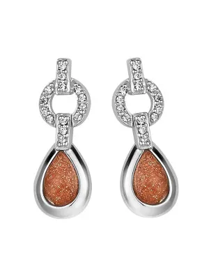 Orphelia Women's Silver Drop Earrings ZO-5206
