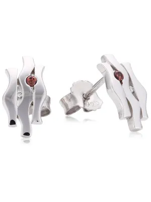 Orphelia® Women's Sterling Silver Stud Earrings - Silver ZO-5664