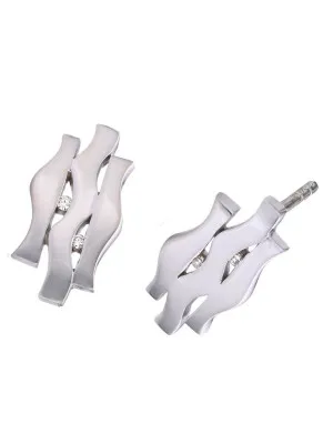 Orphelia Women's Silver Stud Earrings ZO-5682