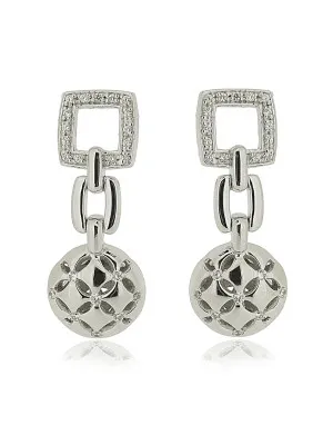 Orphelia® Women's Sterling Silver Drop Earrings - Silver ZO-5800