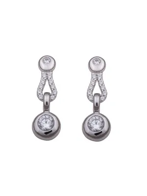 Orphelia® Women's Sterling Silver Drop Earrings - Silver ZO-5848