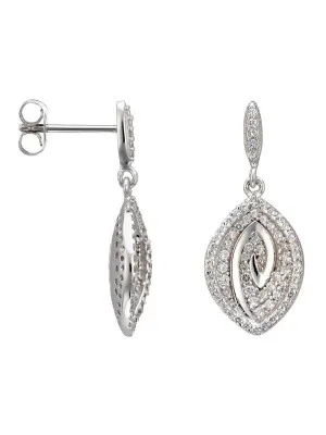 Orphelia® Women's Sterling Silver Drop Earrings - Silver ZO-5970