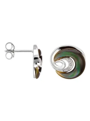 Orphelia® Women's Sterling Silver Stud Earrings - Silver ZO-5987