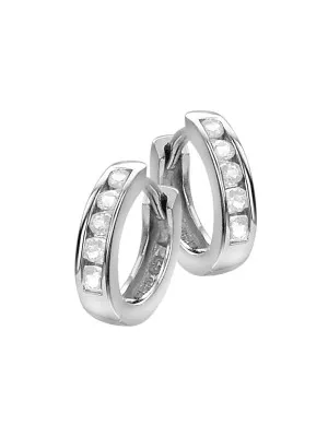 Silver Hoop Earrings ZO-6076/3 #1