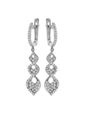 ORPHELIA SILVER Lilly Drop Earrings ZO-7038