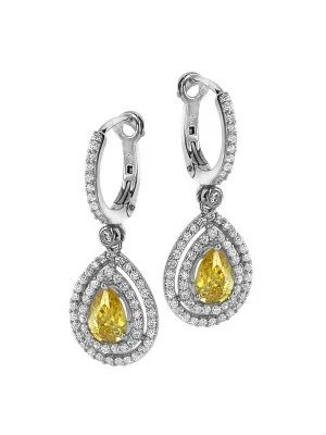 Ellen Silver Drop Earrings ZO-7048