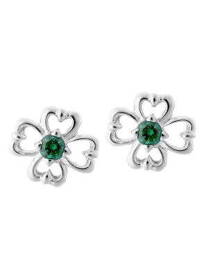 Orphelia Saffina Silver Stud Earrings ZO-7081 #1