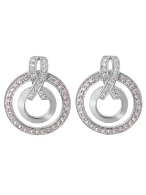 Orphelia Azalea Silver Drop Earrings ZO-7095 #1
