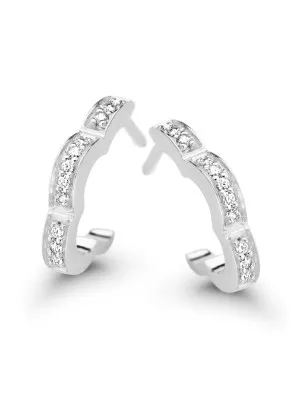 Orphelia Onyx Hoop Earrings ZO-7127