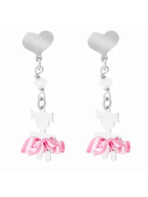 Cute Silver Drop Earrings ZO-7133 #1