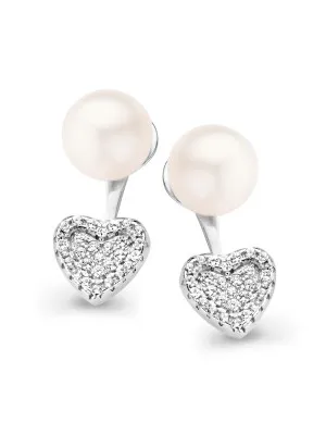 Orphelia Viola Silver Stud Earrings ZO-7223 #1