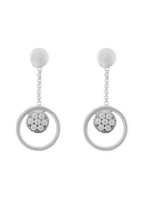 Orphelia® 'Alessia' Women's Sterling Silver Drop Earrings - Silver ZO-7382