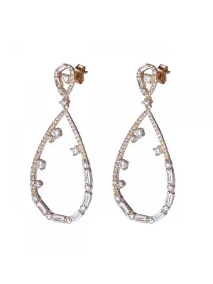 ORPHELIA SILVER Islia Drop Earrings ZO-7423/RG