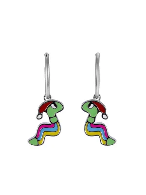 Snake Silver Drop Earrings ZO-7454 #1