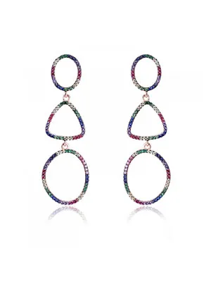 Aura Silver Drop Earrings ZO-7461 #1