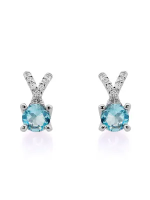 Orphelia Maya Silver Drop Earrings ZO-7478/AQ #1