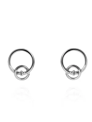 Orphelia Antoine Silver Stud Earrings ZO-7503 #1