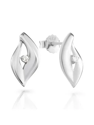 Milan Silver Stud Earrings ZO-7519 #1