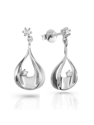 Orphelia Etoile Silver Drop Earrings ZO-7524 #1