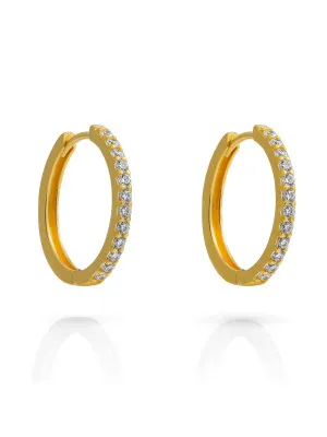 Orphelia Fay Sterling Silver Hoop Earrings ZO-7557/G #1