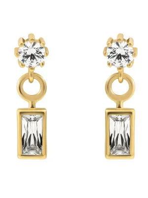 Orphelia® 'Madelyn' Women's Sterling Silver Drop Earrings - Gold ZO-7583/G