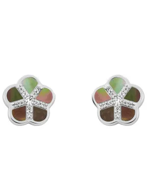 Orphelia® 'Daisy' Women's Sterling Silver Stud Earrings - Silver ZO-7585