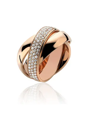 Orphelia® Women's Sterling Silver Ring - Rose ZR-3890