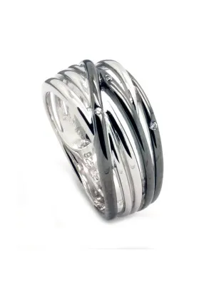 Orphelia® Women's Sterling Silver Ring - Silver ZR-6038/2