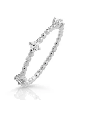 Orphelia® 'Sparkle' Women's Sterling Silver Ring - Silver ZR-7530